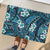 Polynesian Hibiscus Tropical Blue Floral Rubber Doormat Tribal Pattern - Polynesian Pride