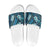Polynesian Hibiscus Tropical Blue Floral Slide Sandals Tribal Pattern - Polynesian Pride