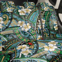 Polynesian Hibiscus Tropical Green Floral Back Car Seat Cover Tribal Pattern LT01 - Polynesian Pride
