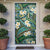 Polynesian Hibiscus Tropical Green Floral Door Cover Tribal Pattern - Polynesian Pride