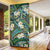 Polynesian Hibiscus Tropical Green Floral Door Cover Tribal Pattern - Polynesian Pride
