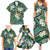 Polynesian Hibiscus Tropical Green Floral Family Matching Summer Maxi Dress and Hawaiian Shirt Tribal Pattern - Polynesian Pride