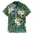 Polynesian Hibiscus Tropical Green Floral Family Matching Summer Maxi Dress and Hawaiian Shirt Tribal Pattern - Polynesian Pride