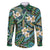 Polynesian Hibiscus Tropical Green Floral Family Matching Summer Maxi Dress and Hawaiian Shirt Tribal Pattern - Polynesian Pride