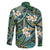 Polynesian Hibiscus Tropical Green Floral Family Matching Summer Maxi Dress and Hawaiian Shirt Tribal Pattern - Polynesian Pride