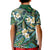 Polynesian Hibiscus Tropical Green Floral Kid Polo Shirt Tribal Pattern - Polynesian Pride