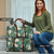 Polynesian Hibiscus Tropical Green Floral Travel Bag Tribal Pattern - Polynesian Pride