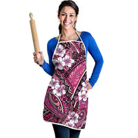 Polynesian Hibiscus Tropical Pink Floral Apron Tribal Pattern - Polynesian Pride