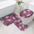 Polynesian Hibiscus Tropical Pink Floral Bathroom Set Tribal Pattern - Polynesian Pride