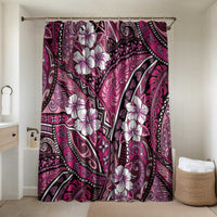 Polynesian Hibiscus Tropical Pink Floral Bathroom Set Tribal Pattern - Polynesian Pride