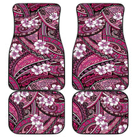 Polynesian Hibiscus Tropical Pink Floral Car Mats Tribal Pattern - Polynesian Pride