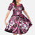 Polynesian Hibiscus Tropical Pink Floral Family Matching Puletasi and Hawaiian Shirt Tribal Pattern - Polynesian Pride