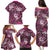 Polynesian Hibiscus Tropical Pink Floral Family Matching Puletasi and Hawaiian Shirt Tribal Pattern - Polynesian Pride