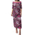 Polynesian Hibiscus Tropical Pink Floral Family Matching Puletasi and Hawaiian Shirt Tribal Pattern - Polynesian Pride