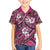 Polynesian Hibiscus Tropical Pink Floral Family Matching Puletasi and Hawaiian Shirt Tribal Pattern - Polynesian Pride