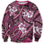 Polynesian Hibiscus Tropical Pink Floral Sweatshirt Tribal Pattern - Polynesian Pride