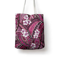 Polynesian Hibiscus Tropical Pink Floral Tote Bag Tribal Pattern - Polynesian Pride