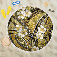 Polynesian Hibiscus Tropical Yellow Floral Beach Blanket Tribal Pattern - Polynesian Pride