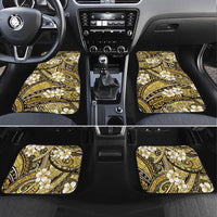 Polynesian Hibiscus Tropical Yellow Floral Car Mats Tribal Pattern - Polynesian Pride