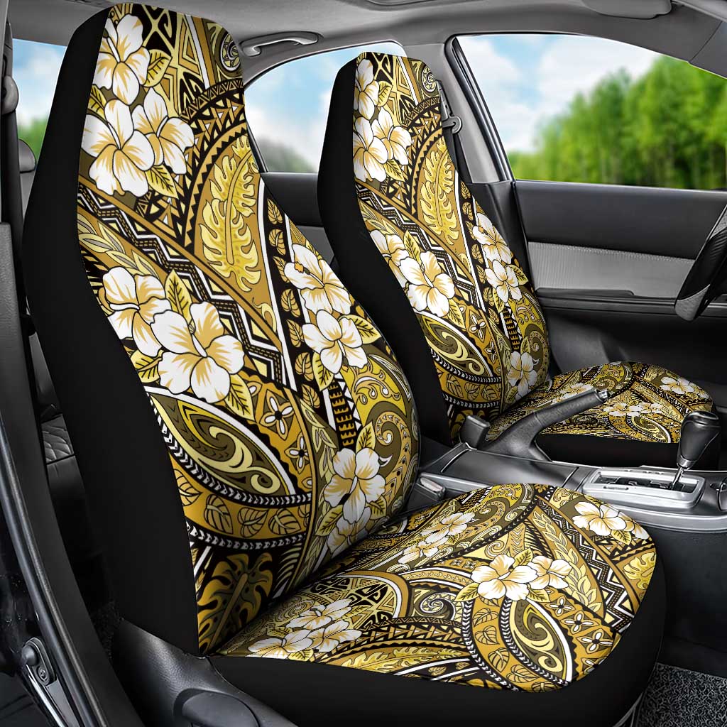 Polynesian Hibiscus Tropical Yellow Floral Car Seat Cover Tribal Pattern LT01 - Polynesian Pride