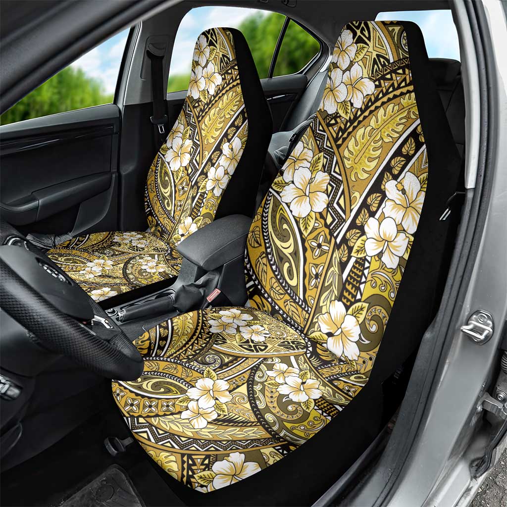 Polynesian Hibiscus Tropical Yellow Floral Car Seat Cover Tribal Pattern LT01 - Polynesian Pride