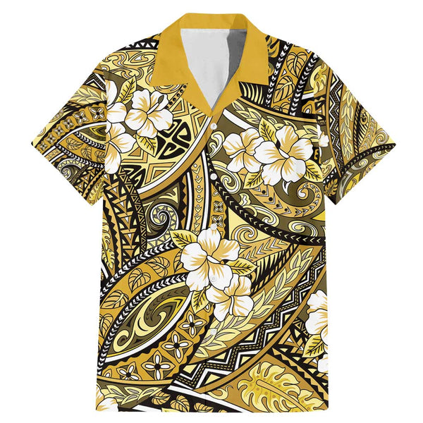Hawaii Hawaiian Shirt Tribal Polynesian With Hibiscus Flower