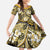 Polynesian Hibiscus Tropical Yellow Floral Family Matching Summer Maxi Dress and Hawaiian Shirt Tribal Pattern - Polynesian Pride