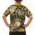 Polynesian Hibiscus Tropical Yellow Floral Kid Hawaiian Shirt Tribal Pattern - Polynesian Pride