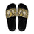 Polynesian Hibiscus Tropical Yellow Floral Slide Sandals Tribal Pattern - Polynesian Pride