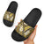 Polynesian Hibiscus Tropical Yellow Floral Slide Sandals Tribal Pattern - Polynesian Pride
