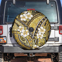 Polynesian Hibiscus Tropical Yellow Floral Spare Tire Cover Tribal Pattern - Polynesian Pride