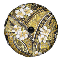 Polynesian Hibiscus Tropical Yellow Floral Spare Tire Cover Tribal Pattern - Polynesian Pride