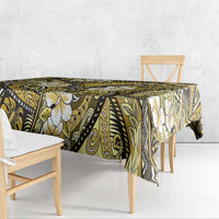 Polynesian Hibiscus Tropical Yellow Floral Tablecloth Tribal Pattern - Polynesian Pride
