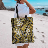 Polynesian Hibiscus Tropical Yellow Floral Tote Bag Tribal Pattern - Polynesian Pride