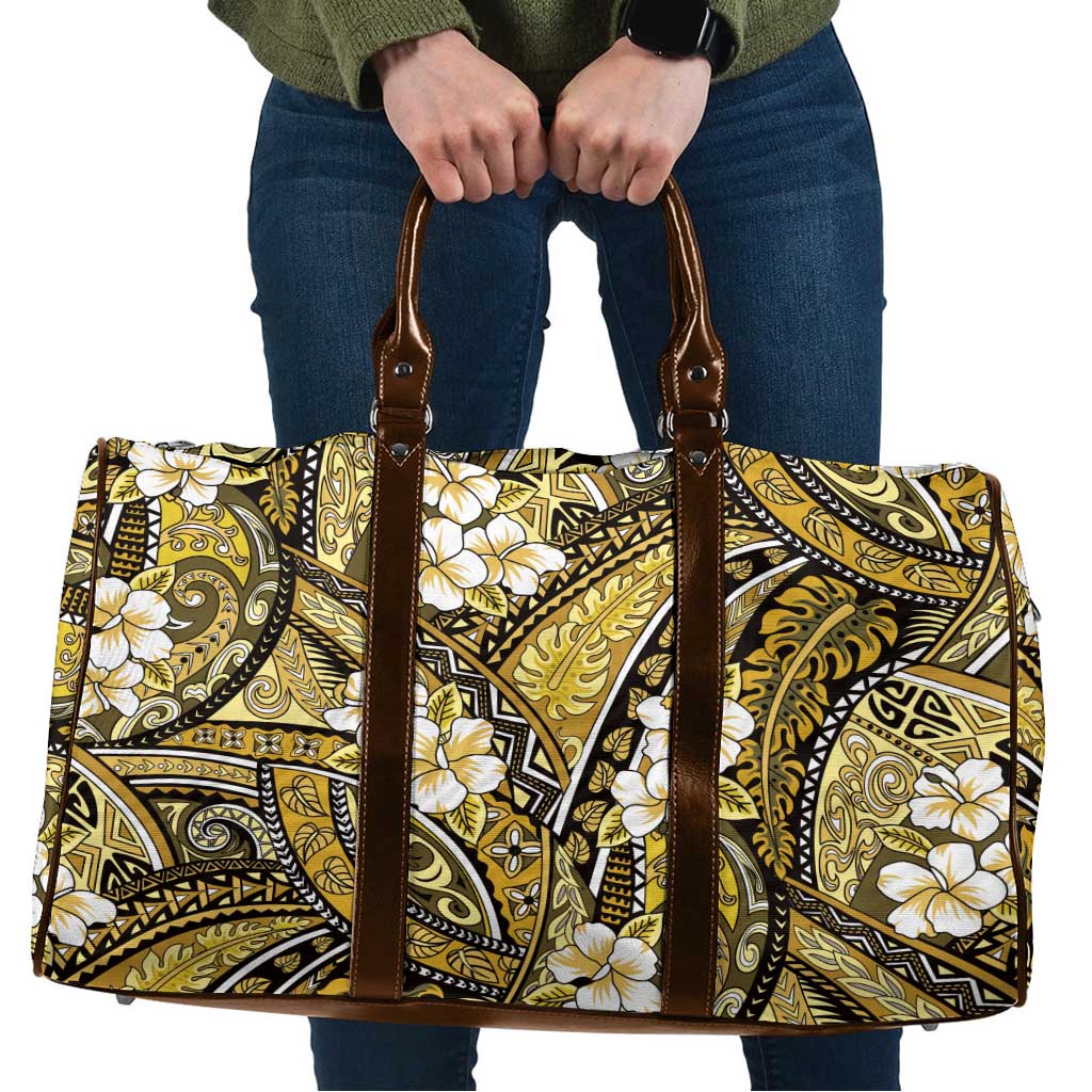 Polynesian Hibiscus Tropical Yellow Floral Travel Bag Tribal Pattern LT01 Yellow - Polynesian Pride