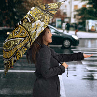Polynesian Hibiscus Tropical Yellow Floral Umbrella Tribal Pattern - Polynesian Pride