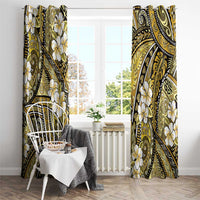 Polynesian Hibiscus Tropical Yellow Floral Window Curtain Tribal Pattern - Polynesian Pride