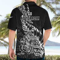 New Zealand Silver Fern Rugby Hawaiian Shirt Aotearoa Kiwi Maori Black Version LT01 - Polynesian Pride