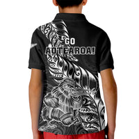 New Zealand Silver Fern Rugby Kid Polo Shirt Aotearoa Kiwi Maori Black Version LT01 - Polynesian Pride