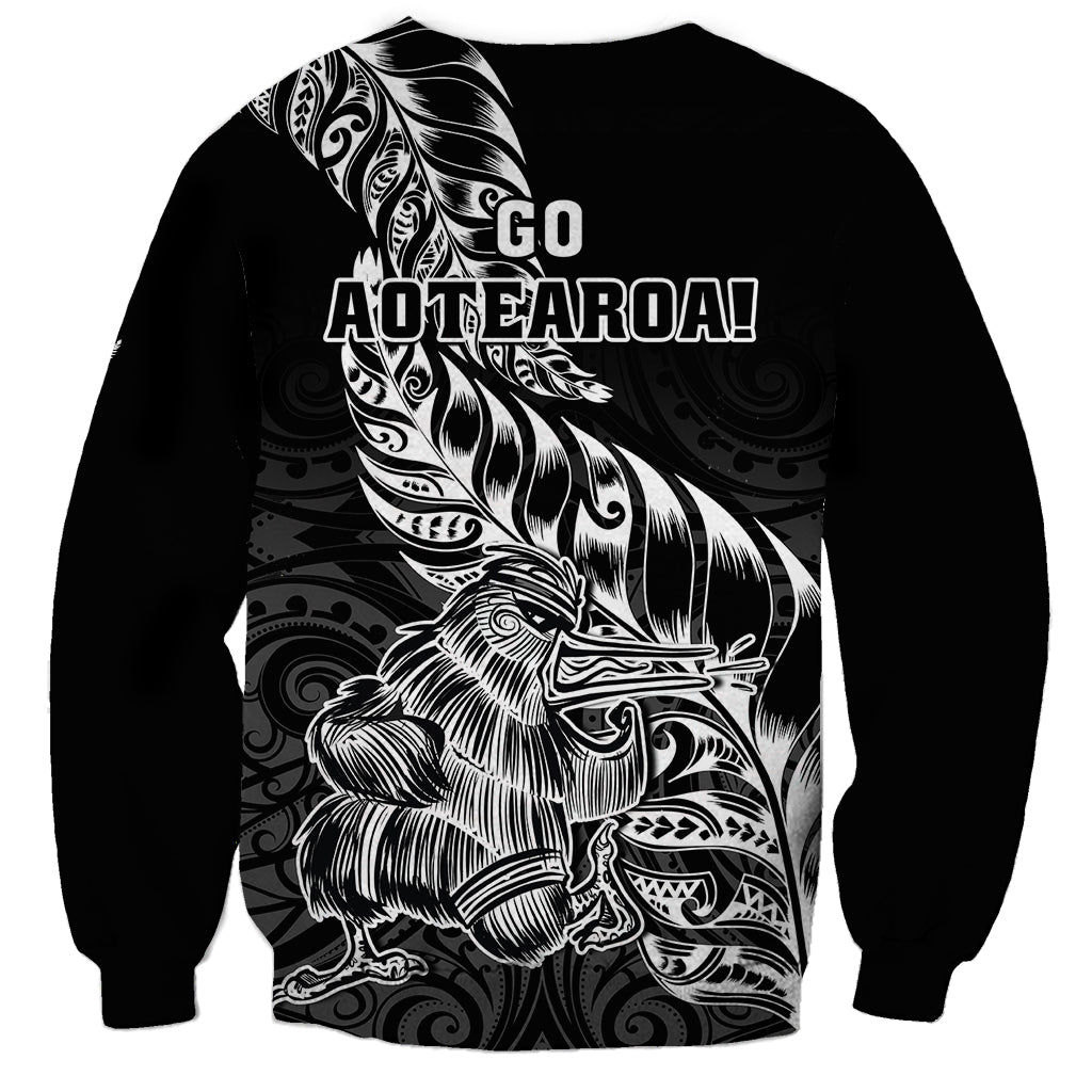 New Zealand Silver Fern Rugby Sweatshirt Aotearoa Kiwi Maori Black Version LT01 - Polynesian Pride