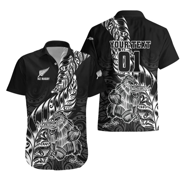 New Zealand Silver Fern Rugby Polo Shirt Aotearoa All Black Dabbing Ball With Maori Paua Shell LT14