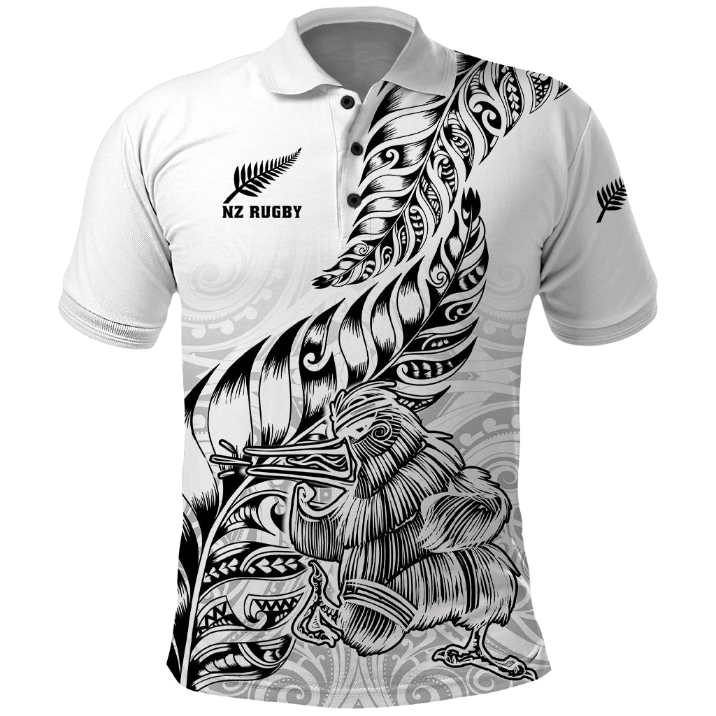 New Zealand Silver Fern Rugby Polo Shirt Aotearoa Kiwi Maori