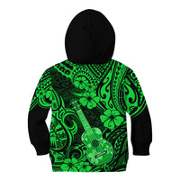Hawaii Ukulele Kid Hoodie Polynesian Pattern Green Version LT01 - Polynesian Pride