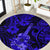 Hawaii Ukulele Round Carpet Polynesian Pattern Navy Blue Version LT01 Blue - Polynesian Pride