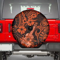 Hawaii Ukulele Spare Tire Cover Polynesian Pattern Orange Version LT01 - Polynesian Pride