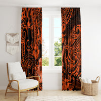 Hawaii Ukulele Window Curtain Polynesian Pattern Orange Version LT01 - Polynesian Pride