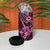 Hawaii Ukulele 4 in 1 Can Cooler Tumbler Polynesian Pattern Pink Version