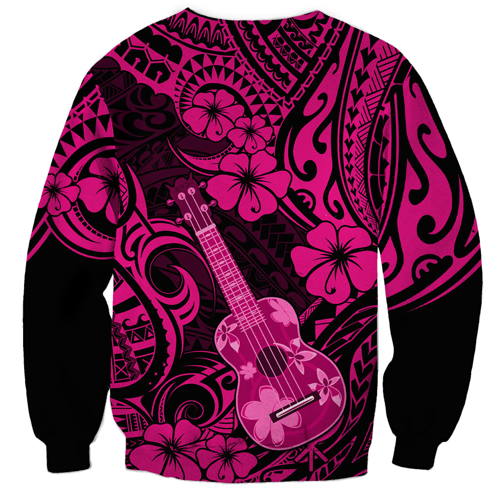 Hawaii Ukulele Sweatshirt Polynesian Pattern Pink Version LT01 - Polynesian Pride
