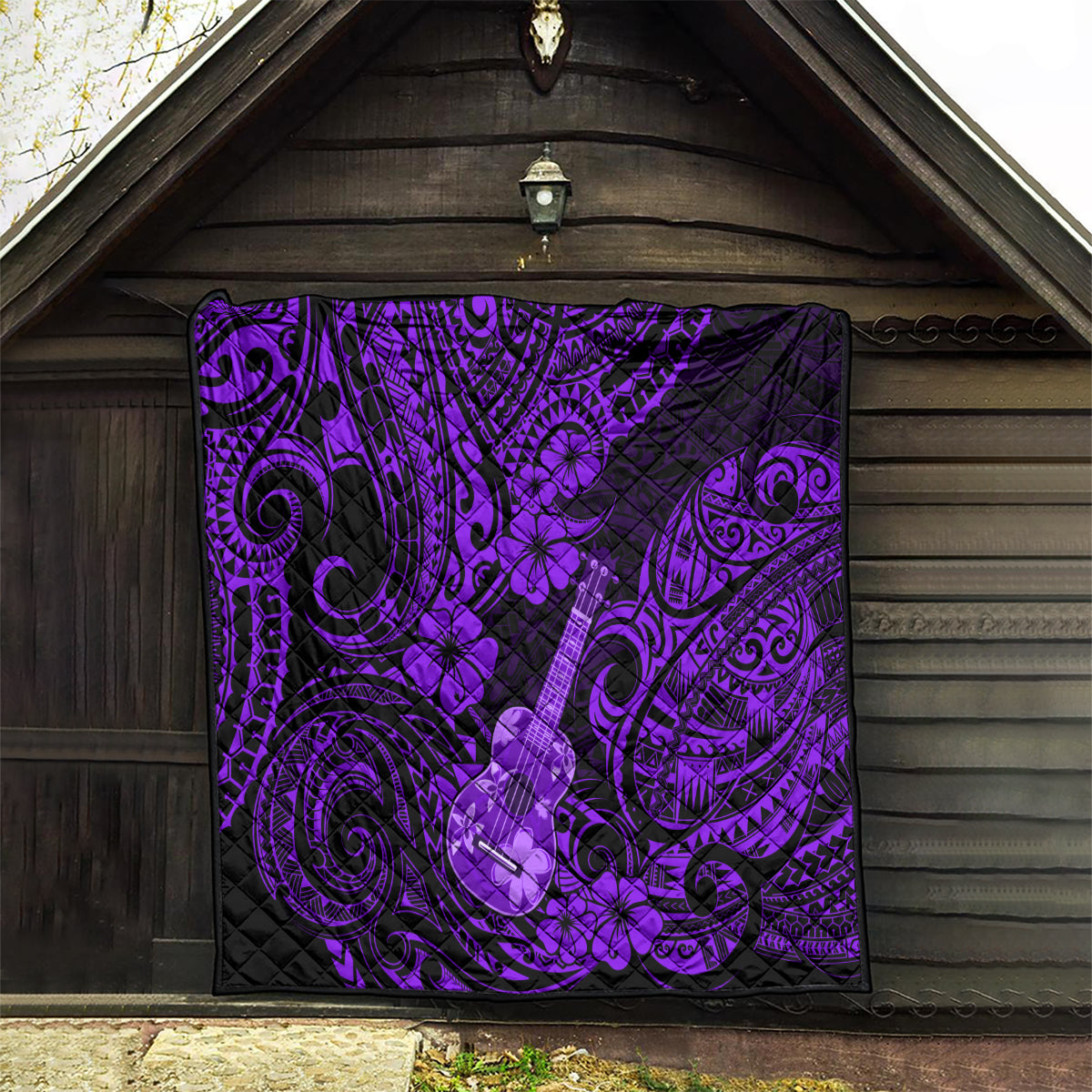 Hawaii Ukulele Quilt Polynesian Pattern Purple Version LT01 - Polynesian Pride