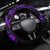 Hawaii Ukulele Steering Wheel Cover Polynesian Pattern Purple Version